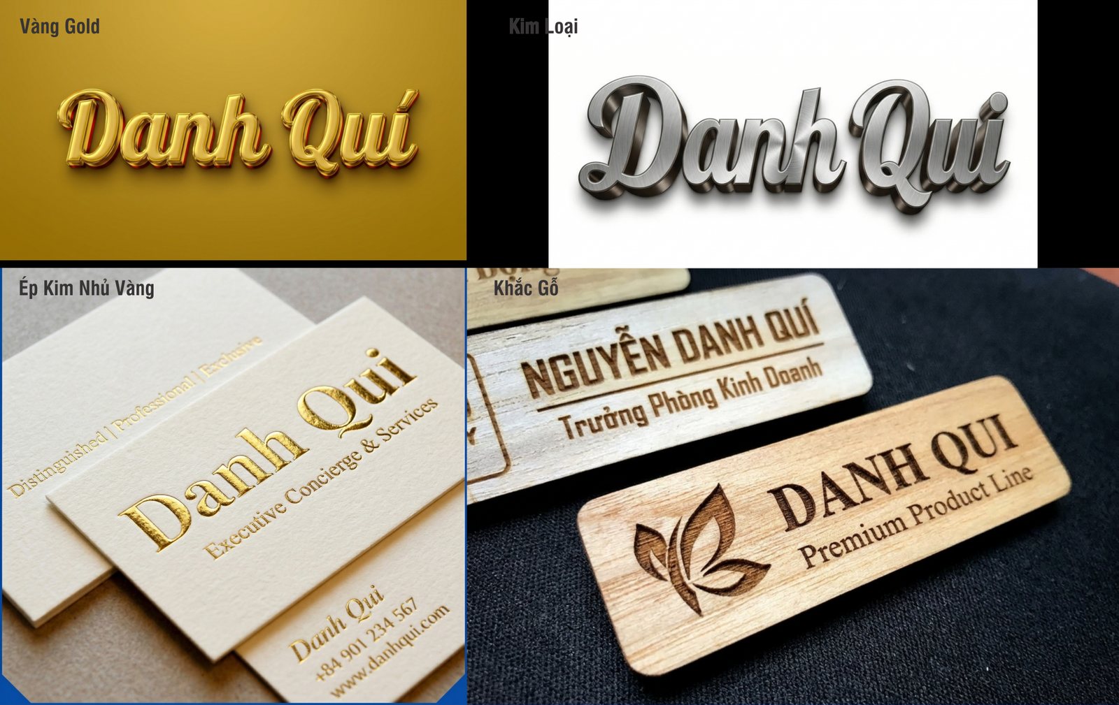 Chữ ra chất liệu gold, kim loại — kết quả khóa AI TOÀN DIỆN cho in ấn quảng cáo
