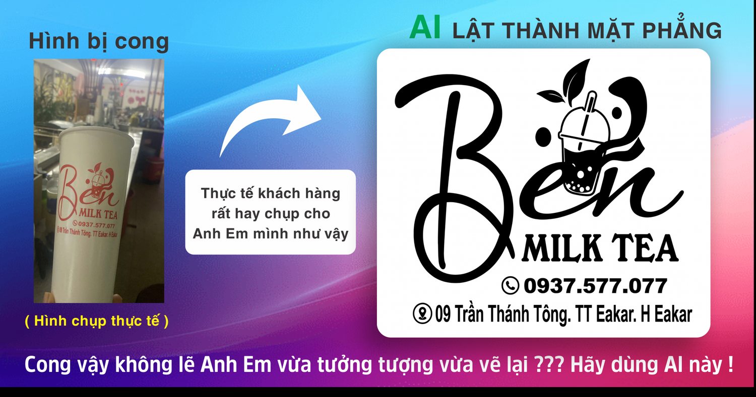 Bề mặt cong → thành phẳng