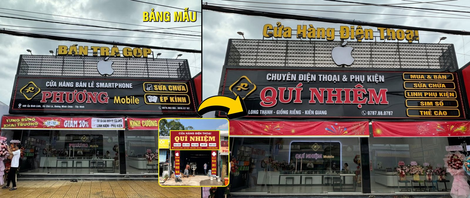 Sao chép ý tưởng bảng hiệu cực nhanh từ mẫu có sẵn — ví dụ 3