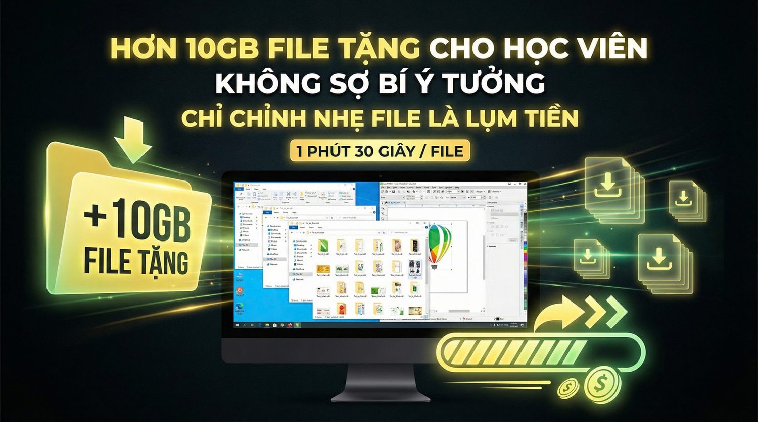 Kho file thiết kế sẵn tặng học viên