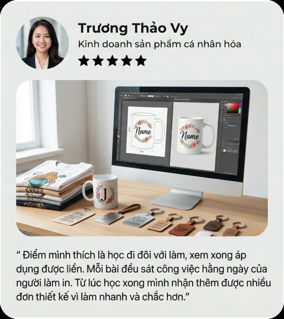 Phản hồi học viên khóa Corel 5