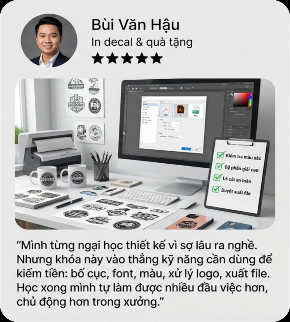 Phản hồi học viên khóa Corel 1